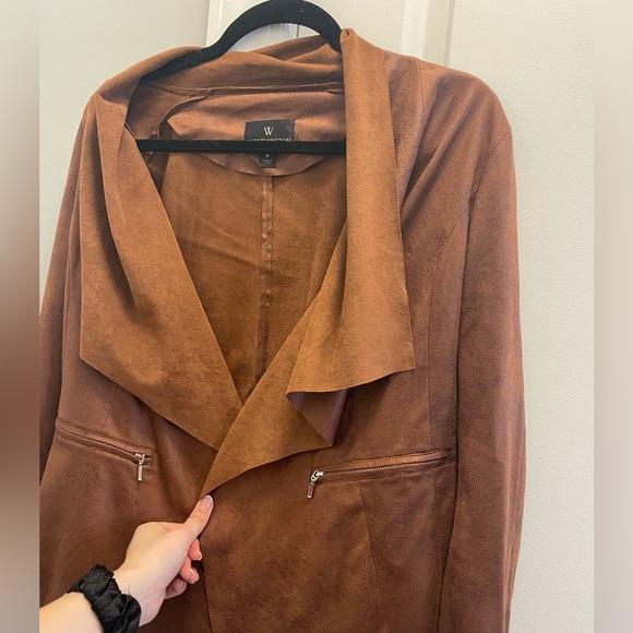 Worthington Faux Leather Shall / Cardigan - Picture 2 of 5